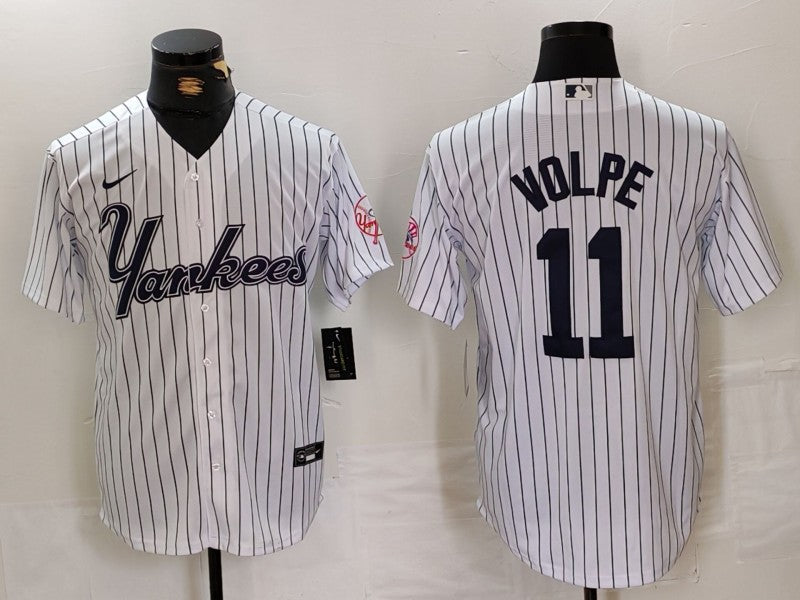 Men's New York Yankees Anthony Volpe White Replica Player Jerseys