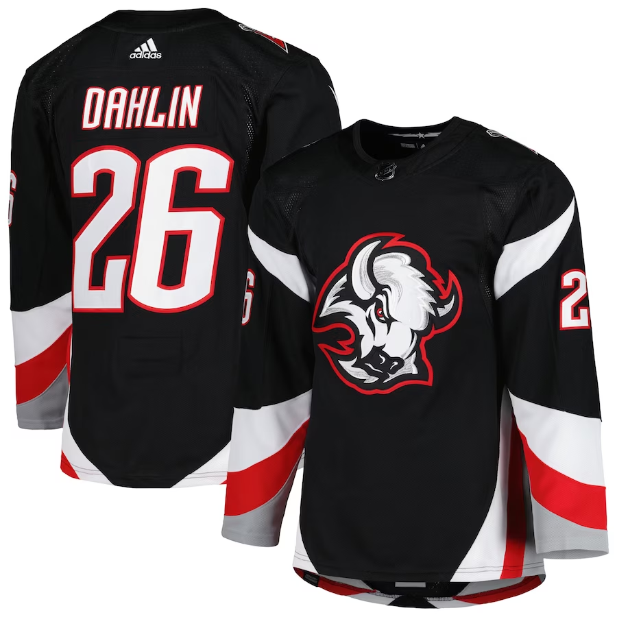 Men's Buffalo Sabres Rasmus Dahlin #26 Black Replica Game Jerseys