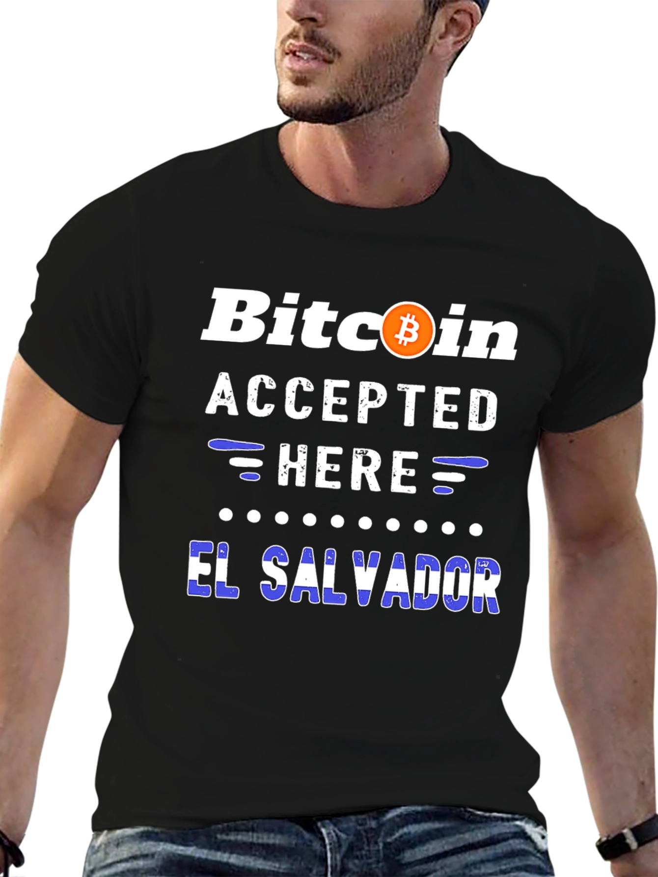 Bitcoin Accepted Here El Salvador Tee