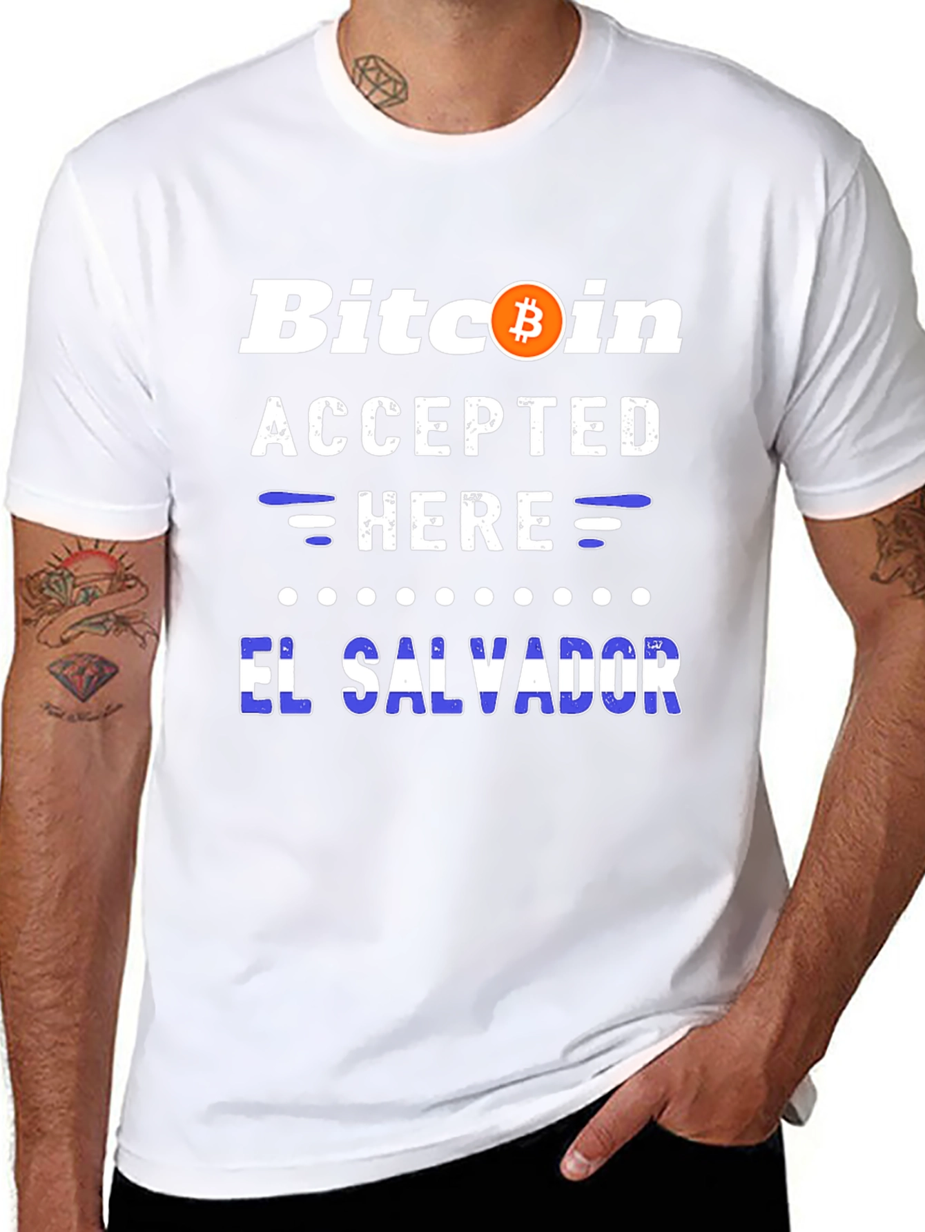 Bitcoin Accepted Here El Salvador Tee