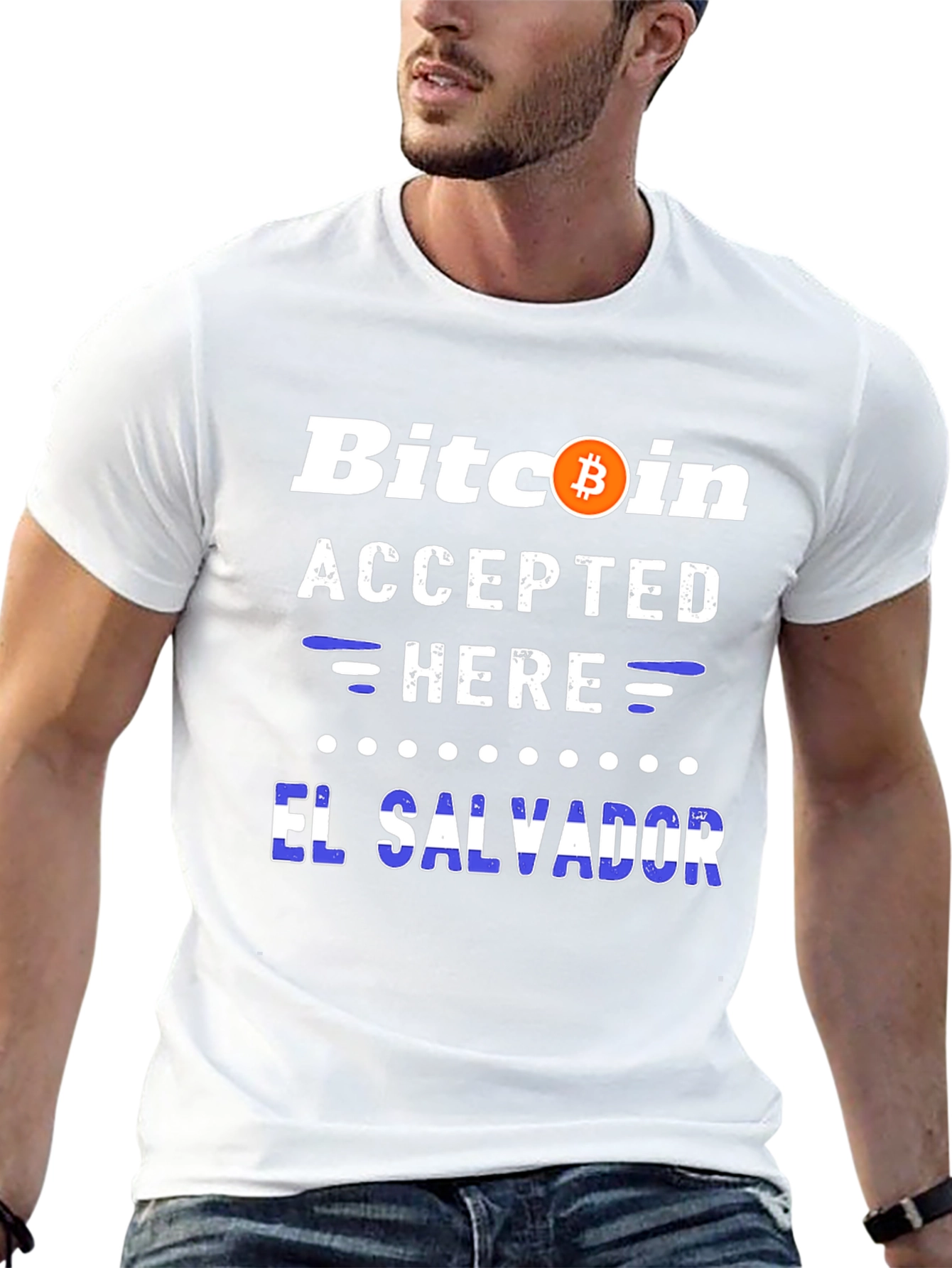 Bitcoin Accepted Here El Salvador Tee