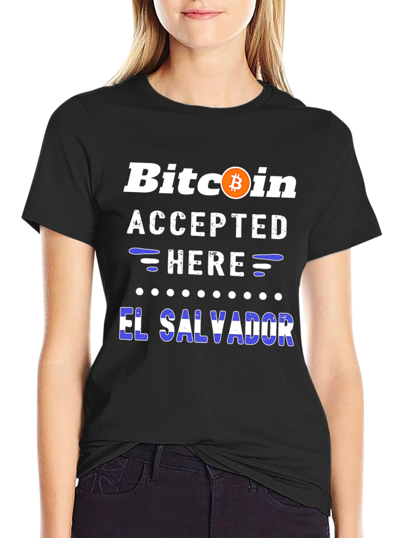 Bitcoin Accepted Here El Salvador Tee
