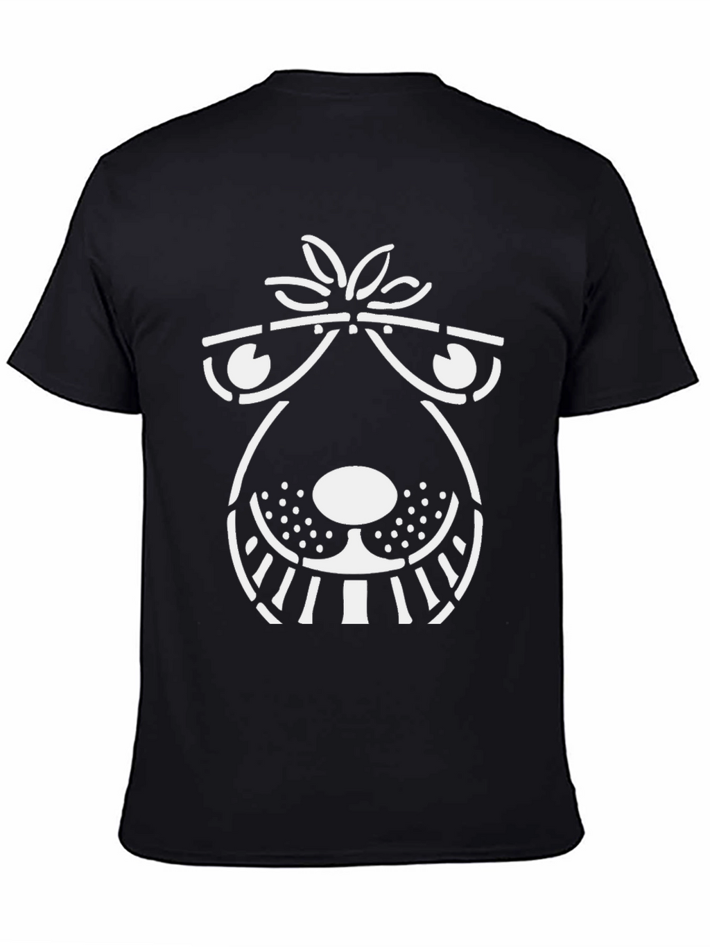 Quirky Cartoon Dog T-Shirt - Black