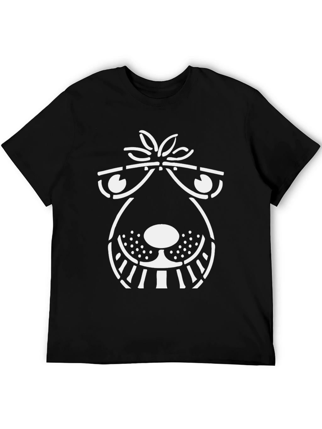 Quirky Cartoon Dog T-Shirt - Black