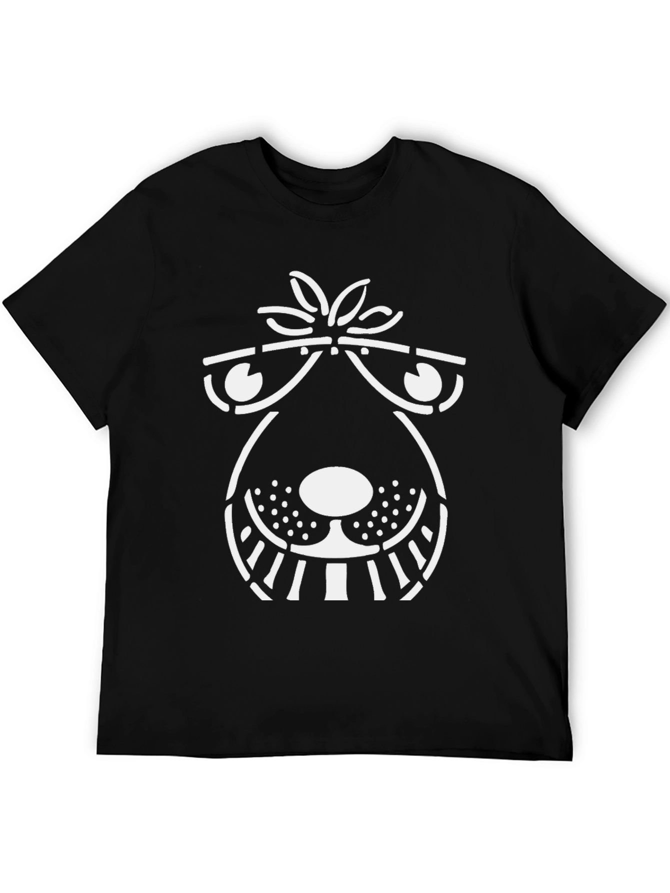 Quirky Cartoon Dog T-Shirt - Black