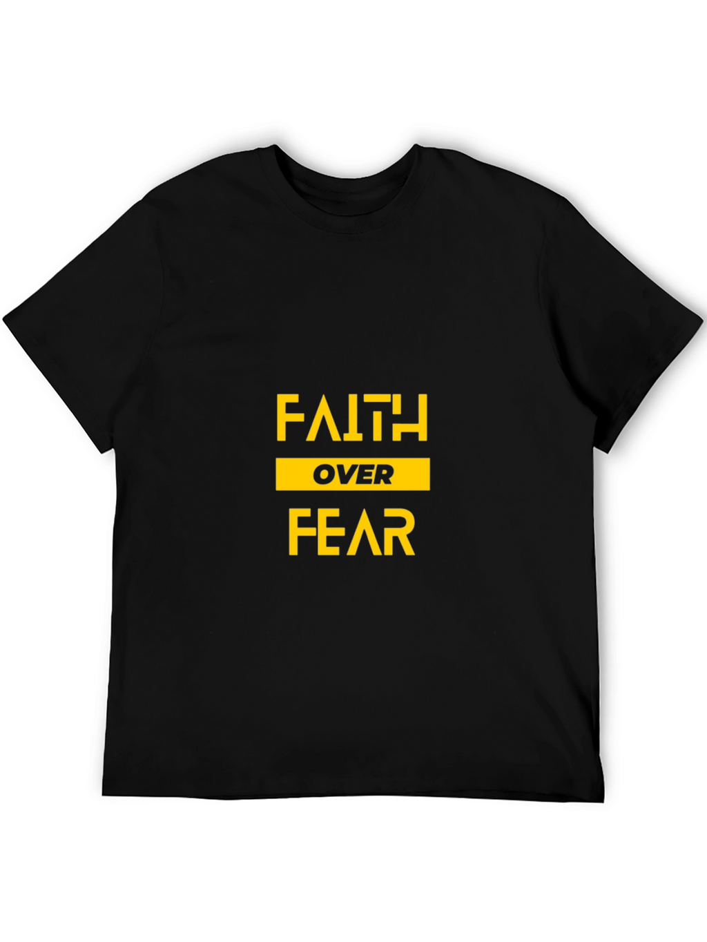 Faith Over Fear Black Graphic Tee