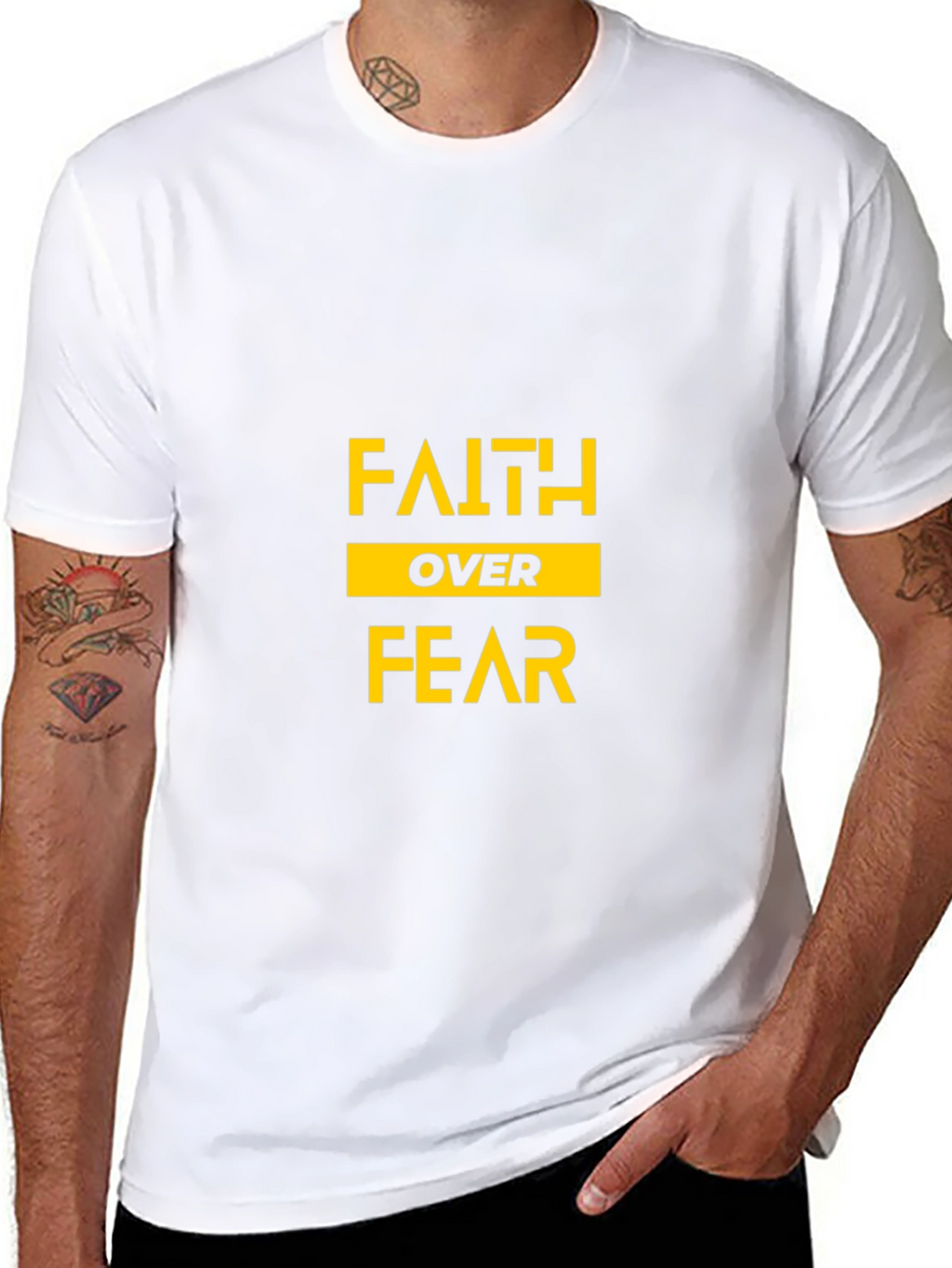 Faith Over Fear Black Graphic Tee