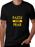 Faith Over Fear Black Graphic Tee