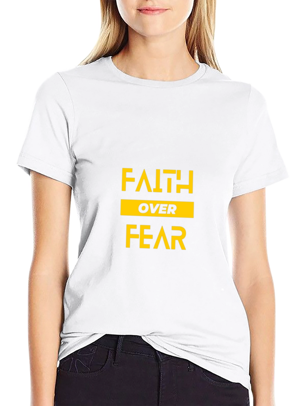 Faith Over Fear Black Graphic Tee