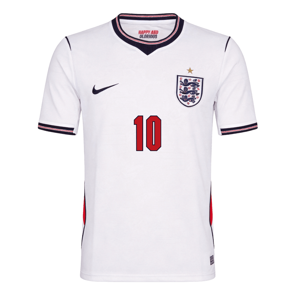 BELLINGHAM #10 England Home Soccer Jersey World Cup 2026 White Image 3