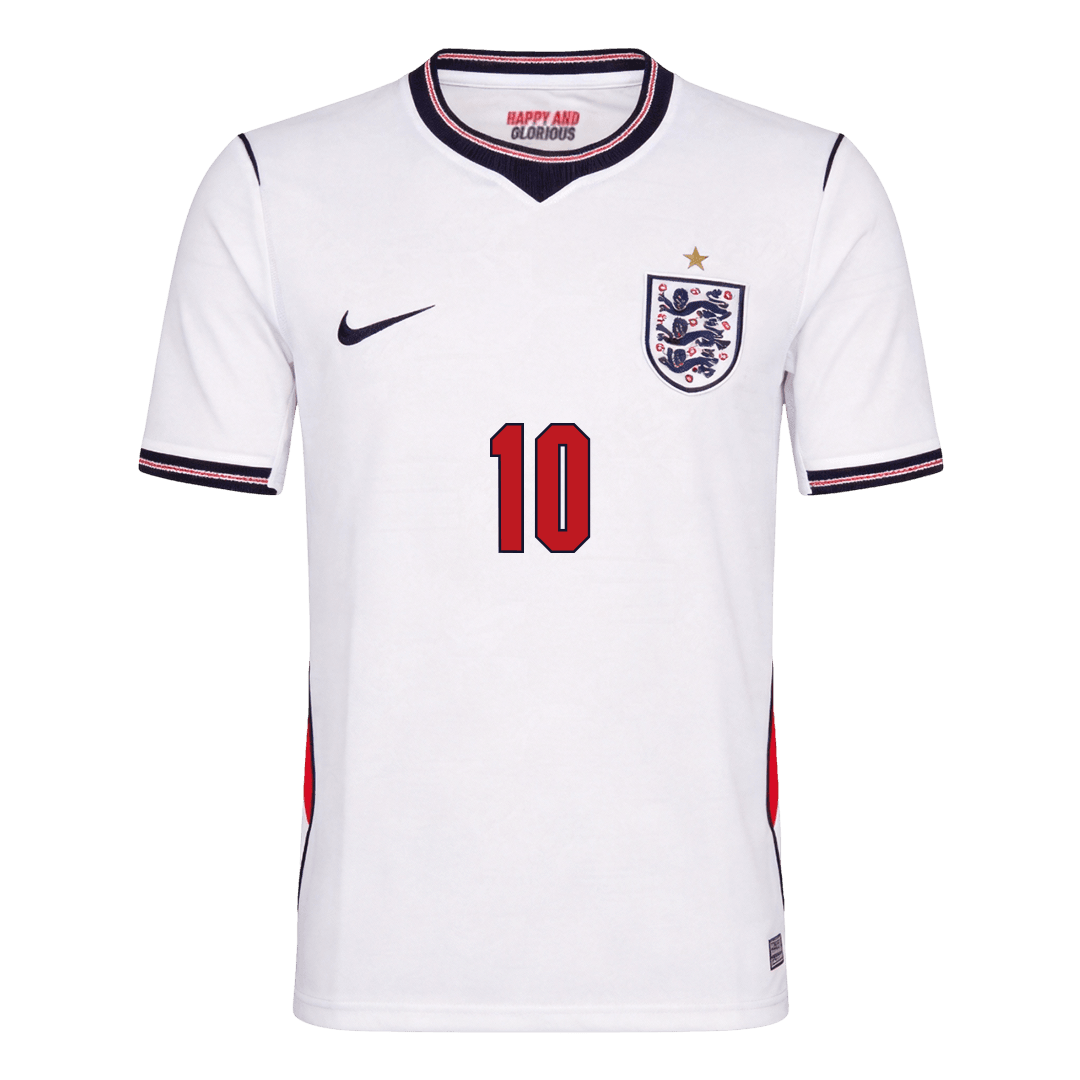 BELLINGHAM #10 England Home Soccer Jersey World Cup 2026 White Image 3