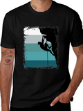 Rock Climbing Silhouette Graphic T-Shirt