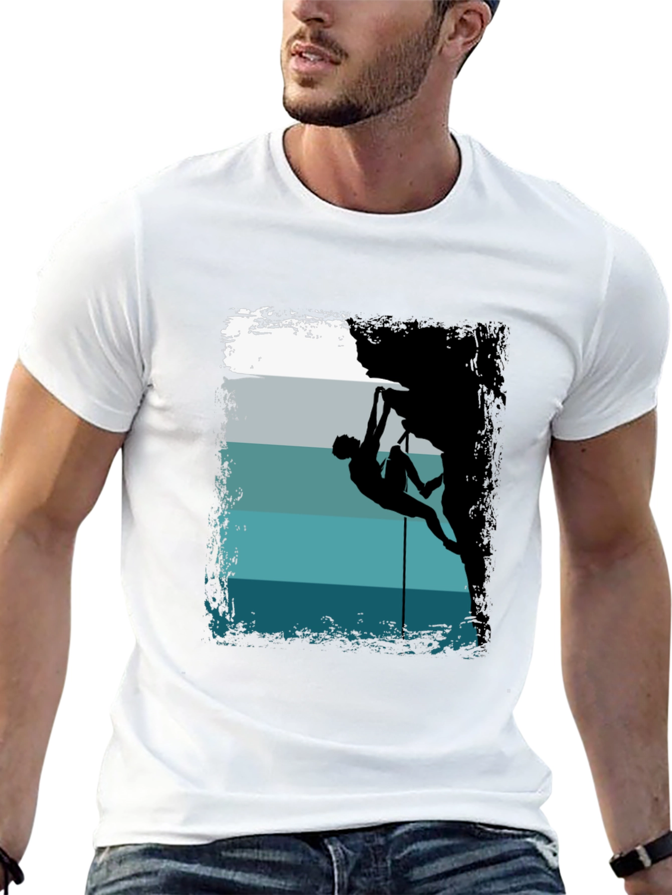Rock Climbing Silhouette Graphic T-Shirt