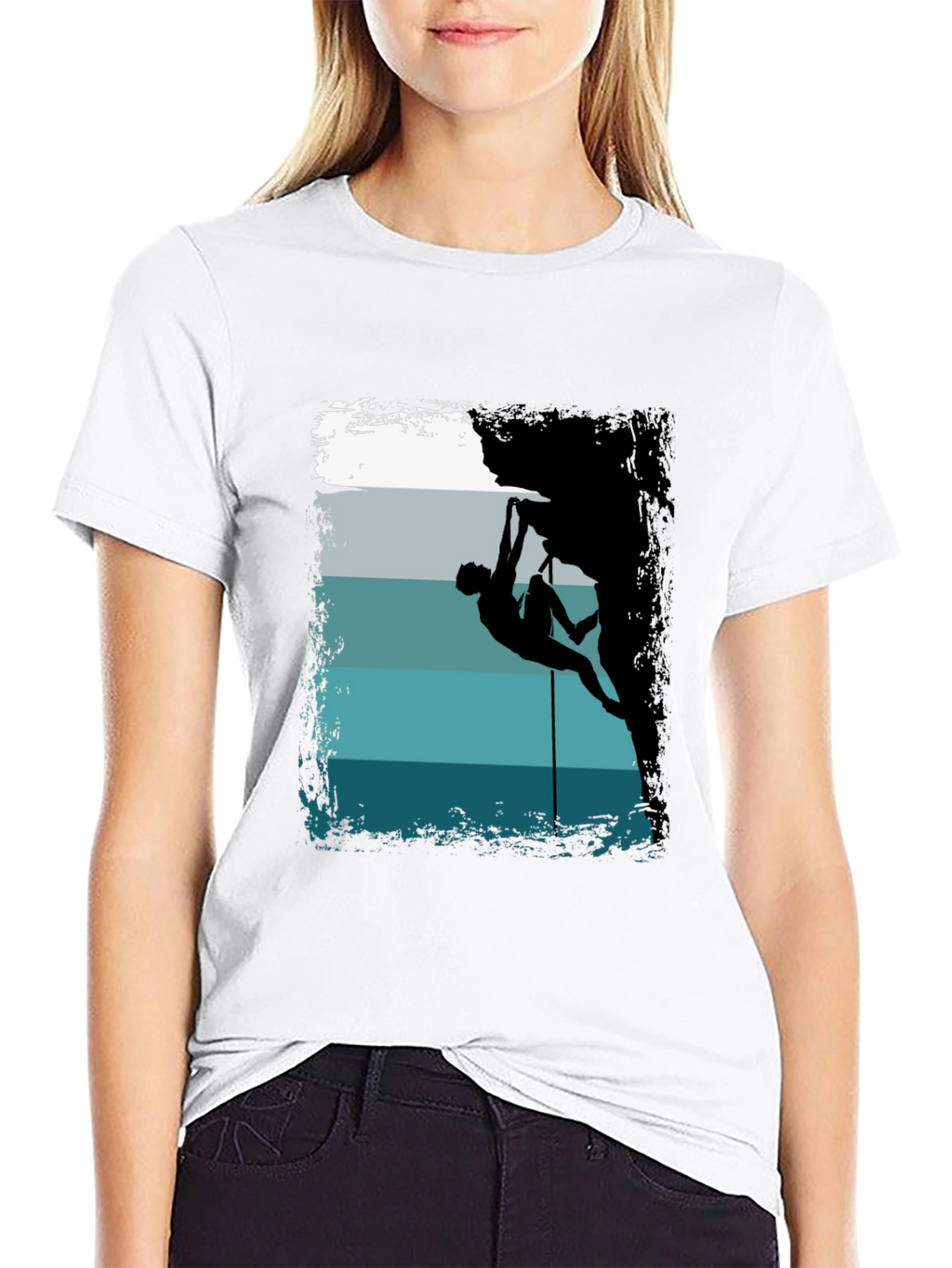 Rock Climbing Silhouette Graphic T-Shirt