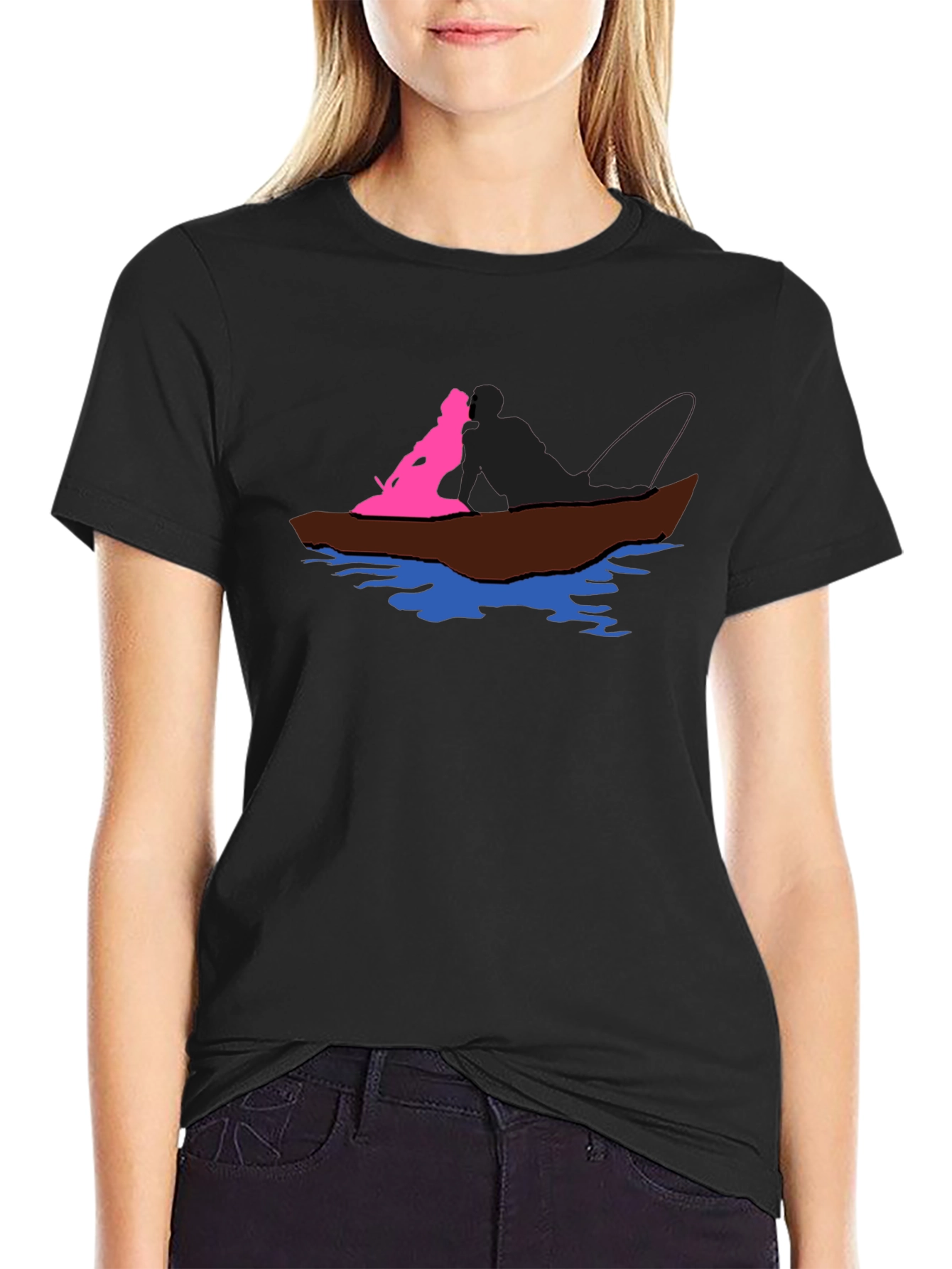 Boat Ride Graphic T-Shirt - Black