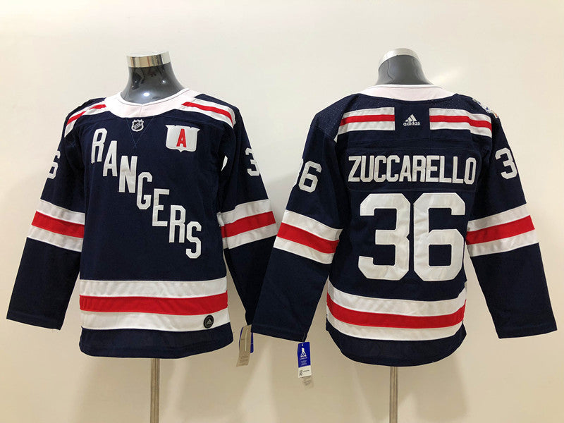 Men's New York Rangers Mats Zuccarello #36 Navy Player Jerseys
