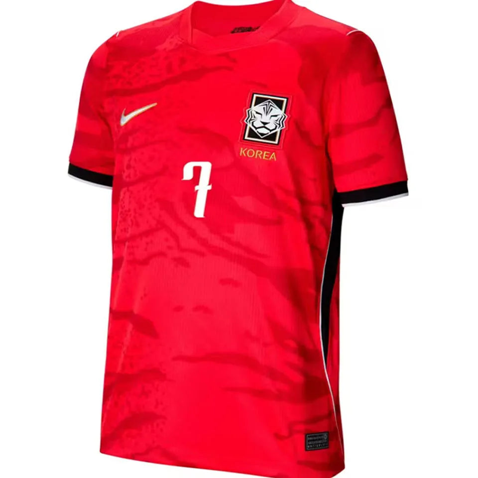 2026/27 South Korea Home Red Fans Soccer Jersey (Have Right Patch 有右臂章 白底黑字） Detail 2