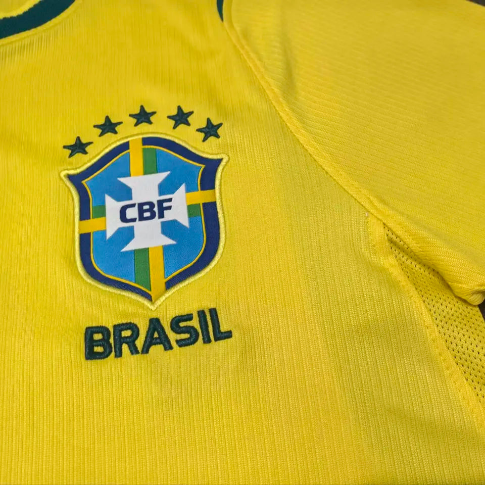 2026/27 Brazil Home Yellow Fans Long Sleeve Soccer Jersey Detail 2