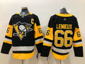 Men's Pittsburgh Penguins Mario Lemieux #66 Black Player Game Jerseys