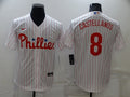 Men's Philadelphia Phillies Nick Castellanos #8 White Replica Baseball Jerseys