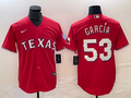 Men's Texas Rangers Adolis Garcia #53 Red Replica Player Jerseys