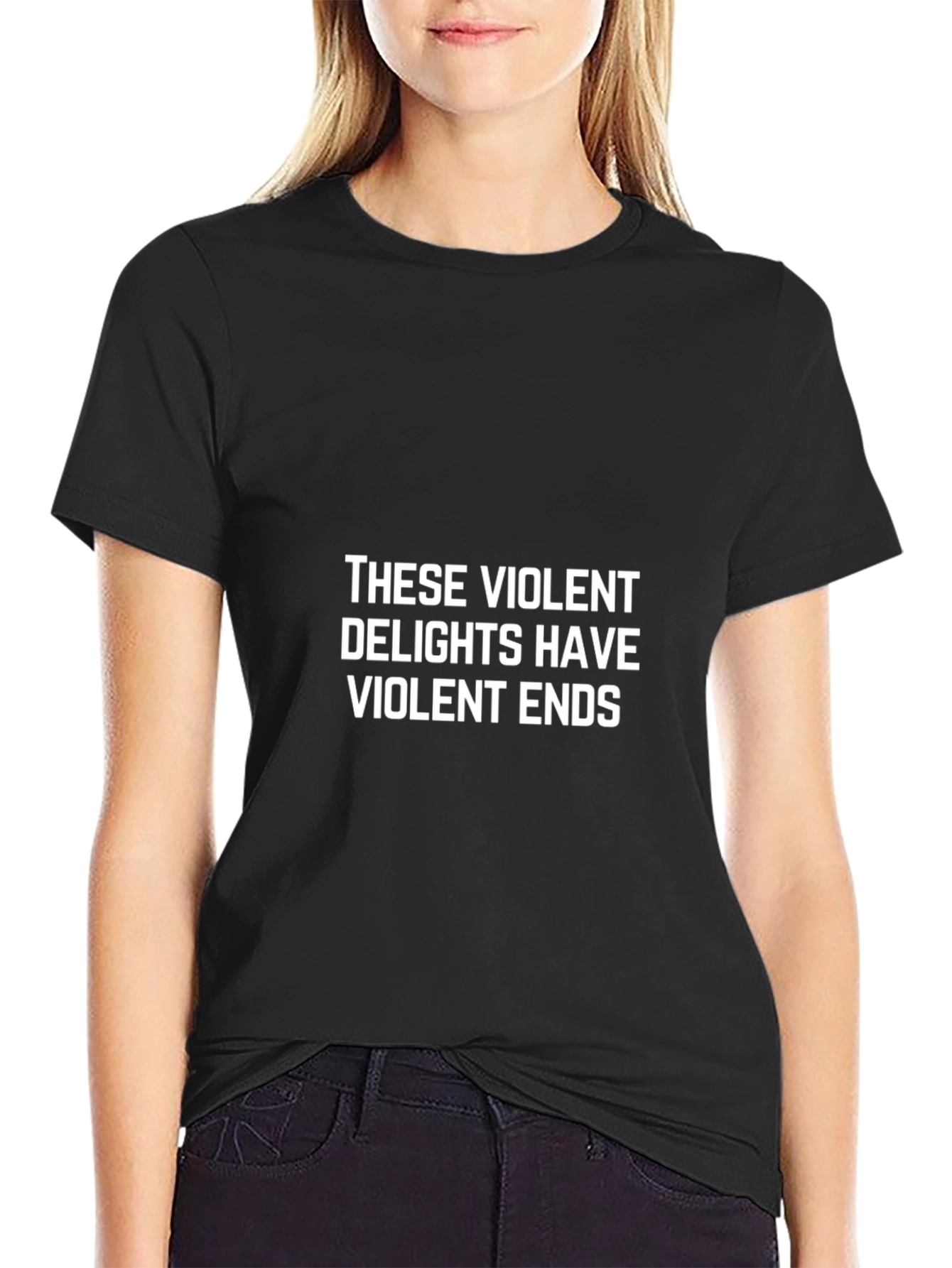 Violent Delights Graphic Tee - Black Cotton Shirt