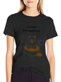 I Read Everywhere T-Shirt: Bear in Coffee Cup