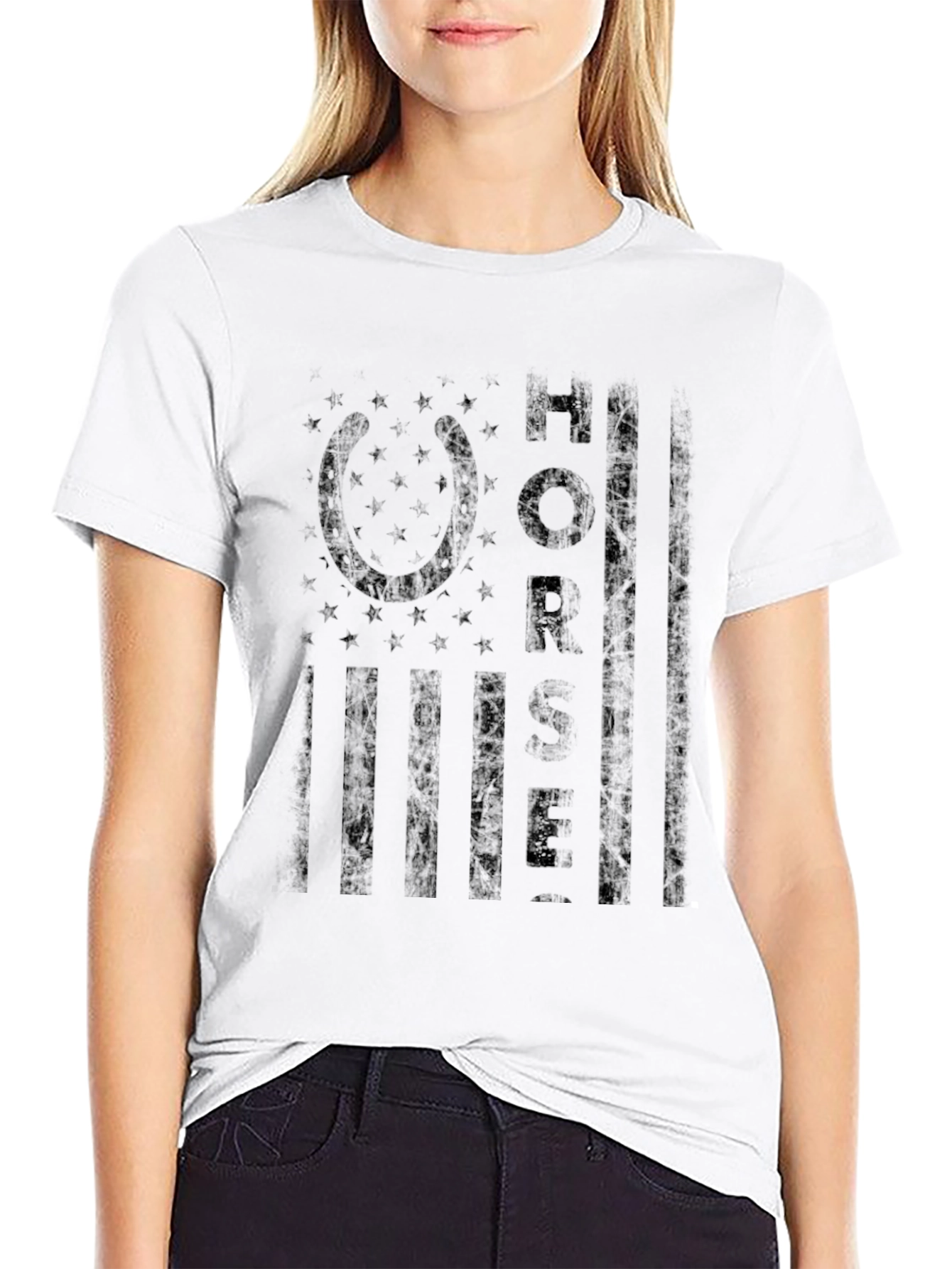 Horse Life Black Graphic Tee