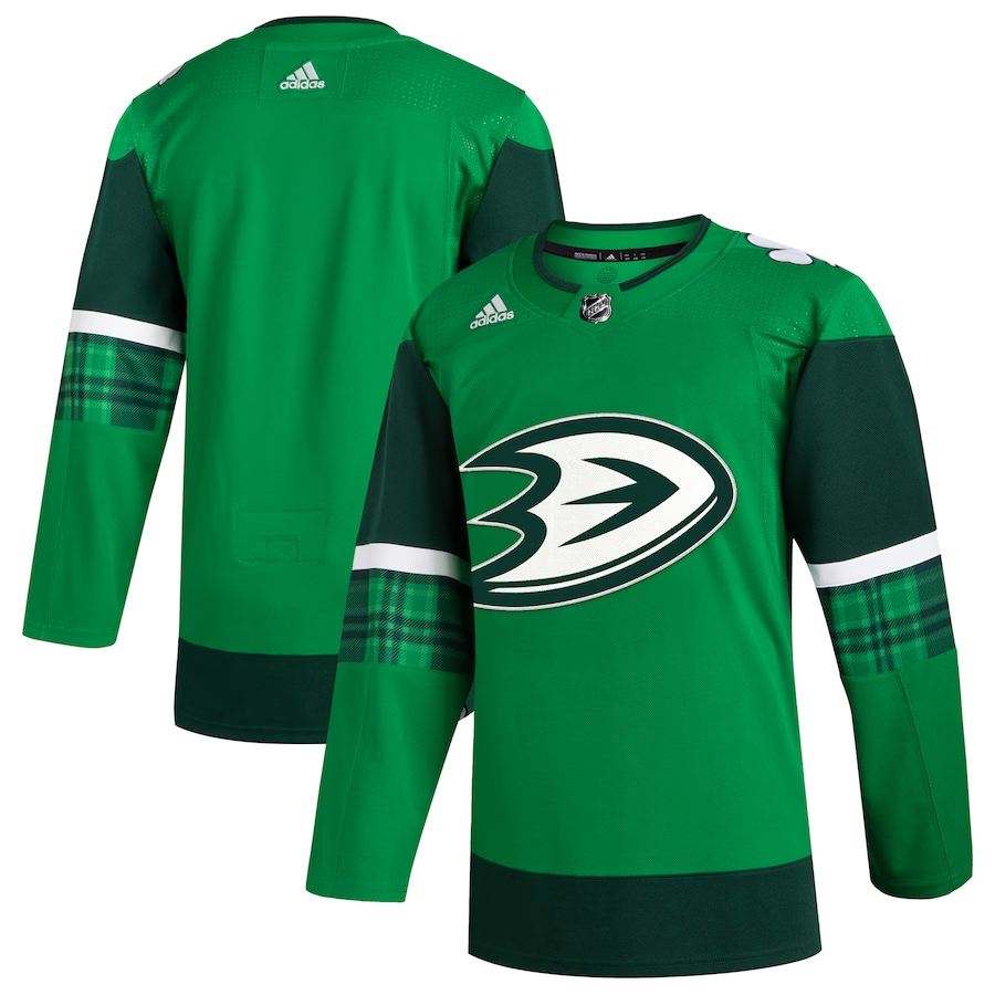 Men's Anaheim Ducks Kelly Green 2023 St. Patrick's Day Primegreen Authentic Blank Jerseys