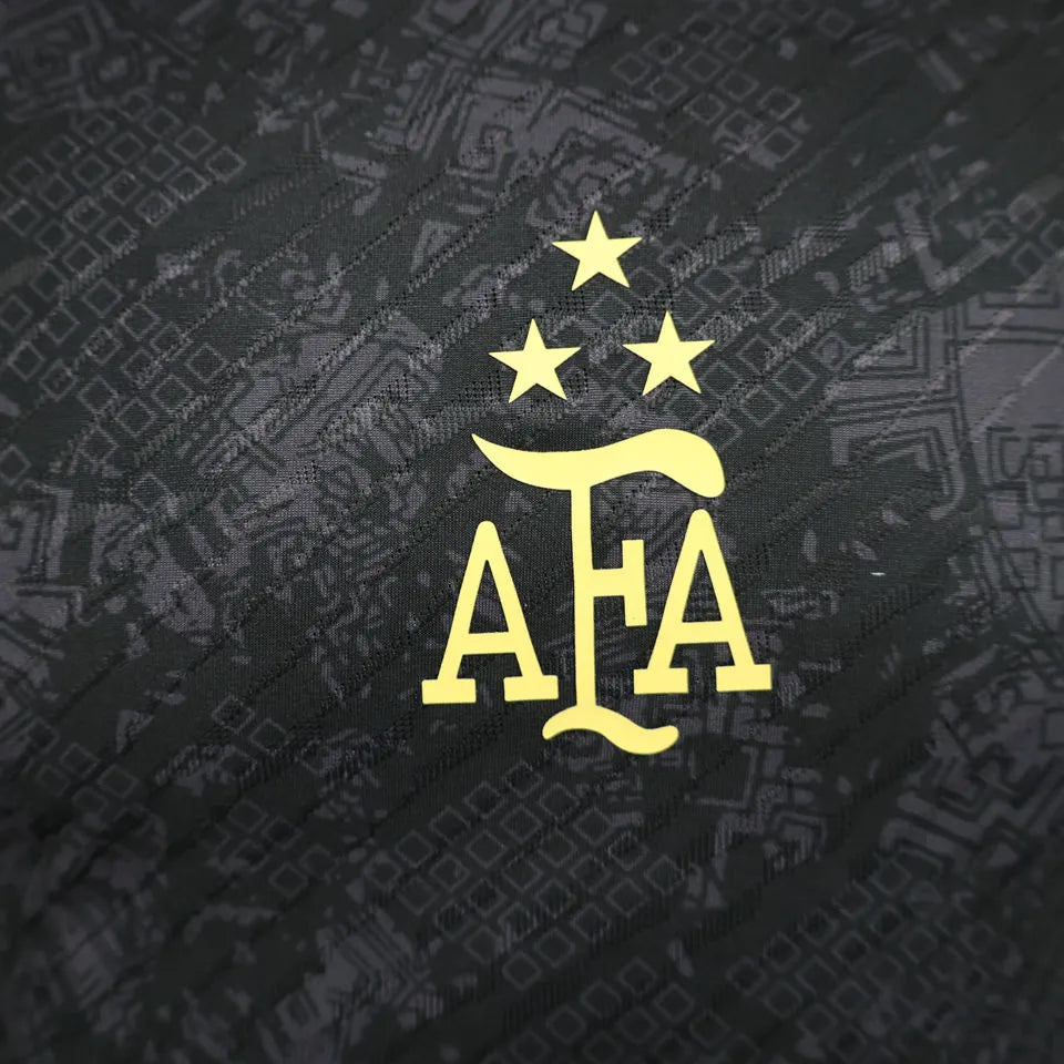 2024 Argentina Black Special Edition Player Version Jersey Detail 2