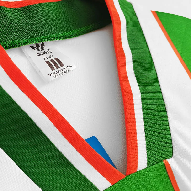 1994 Ireland Away White Retro Soccer Jersey Detail 4