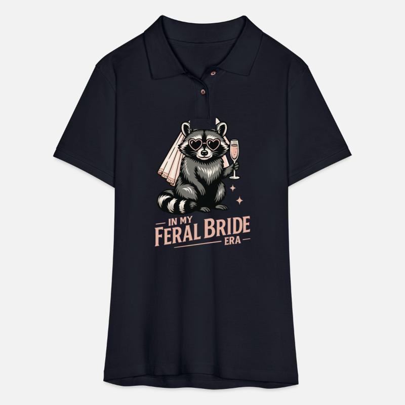Feral Bride Era Funny Raccoon Bride with Champagne