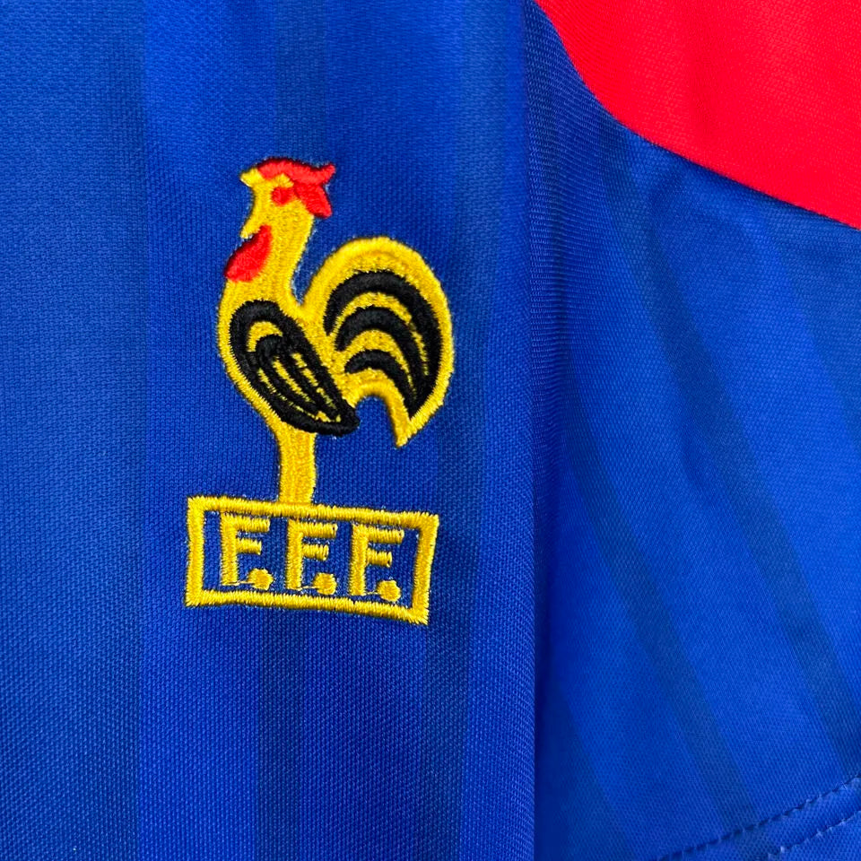 1992/94 France Home Retro Soccer Jersey Detail 1