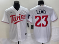 Men's Minnesota Twins Royce Lewis #23 White Home Replica Player Jerseys