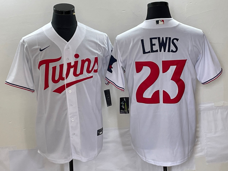 Men's Minnesota Twins Royce Lewis #23 White Home Replica Player Jerseys