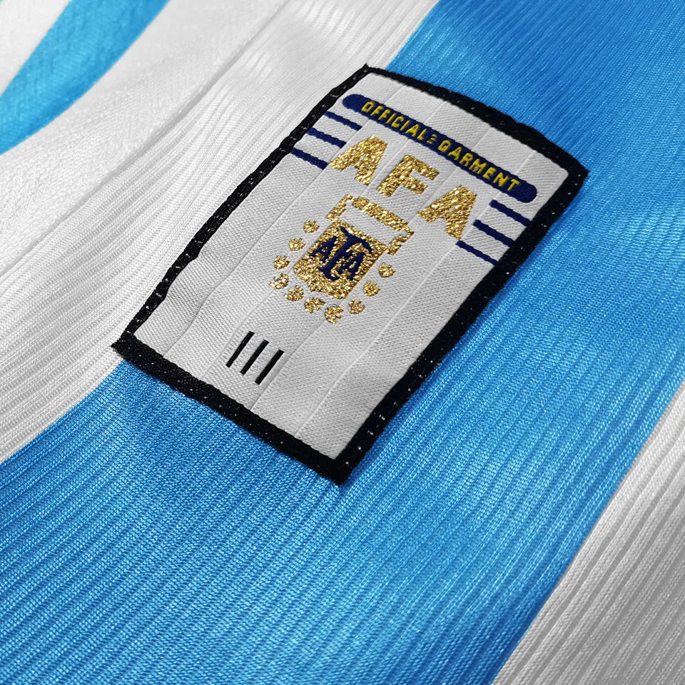 1998/99 Argentina Home Retro Soccer Jersey Detail 4