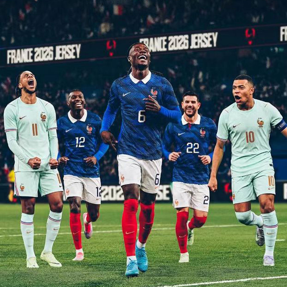 2026/27 France Home Blue Player Version Long Sleeve Soccer Jersey Item NO.: 2152462 Detail 3