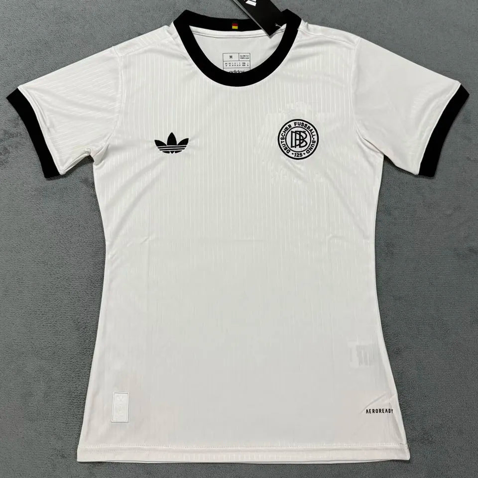 2025 Germany 125Th Anniversary White Women Soccer Jersey 女 Front