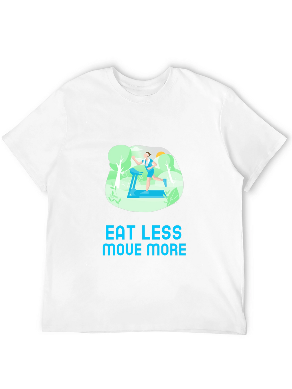 Eat Less Move More Black T-Shirt