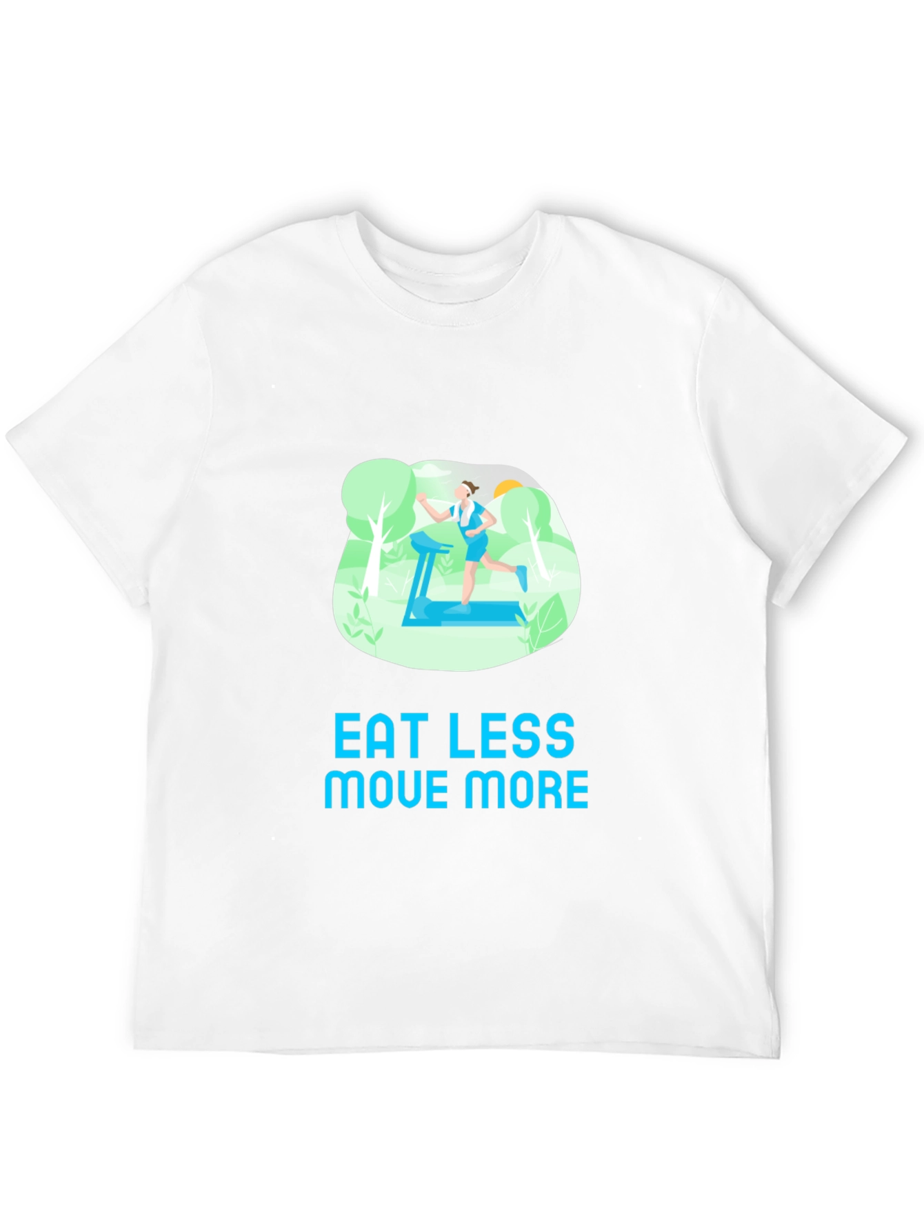 Eat Less Move More Black T-Shirt