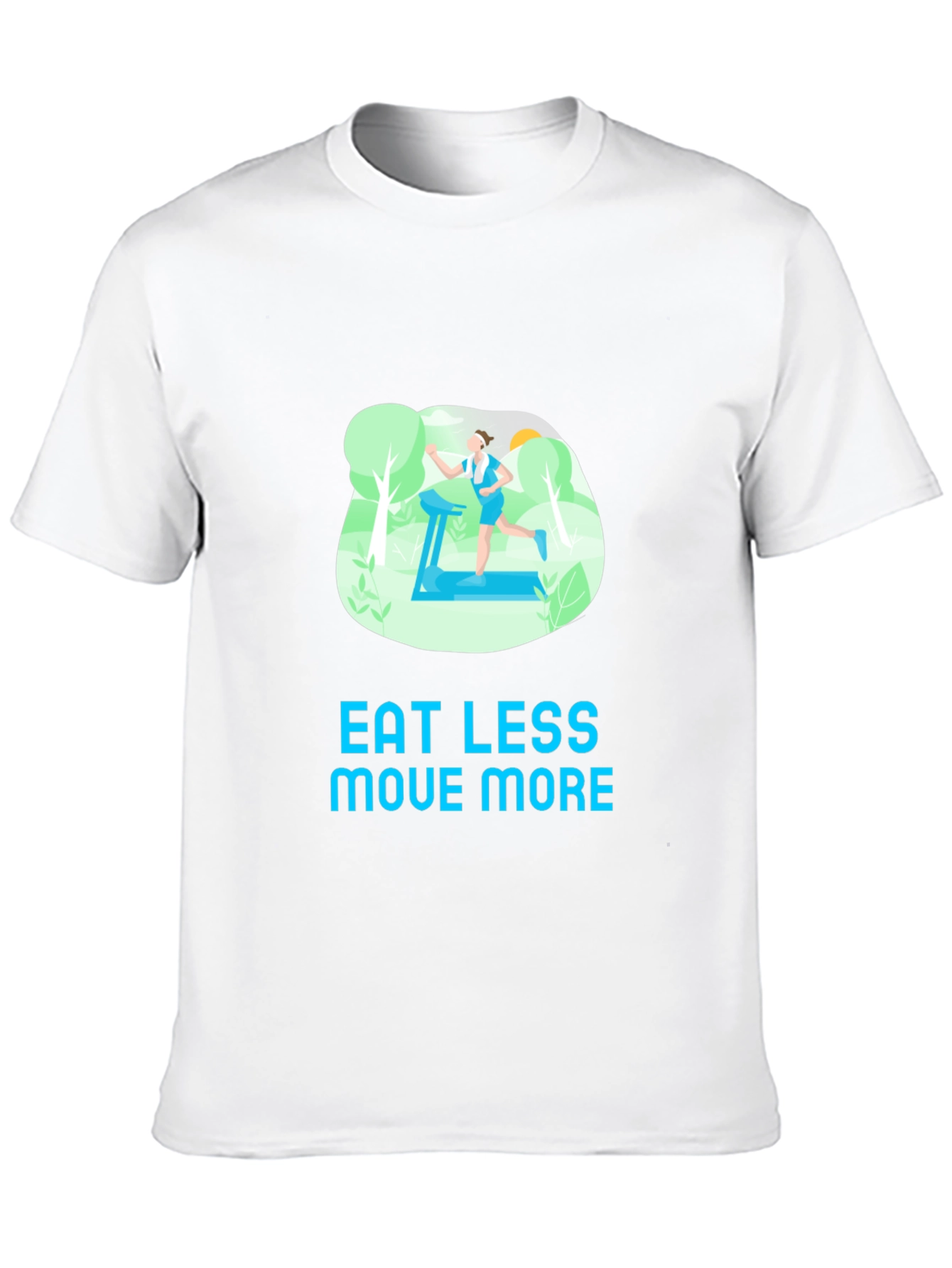 Eat Less Move More Black T-Shirt