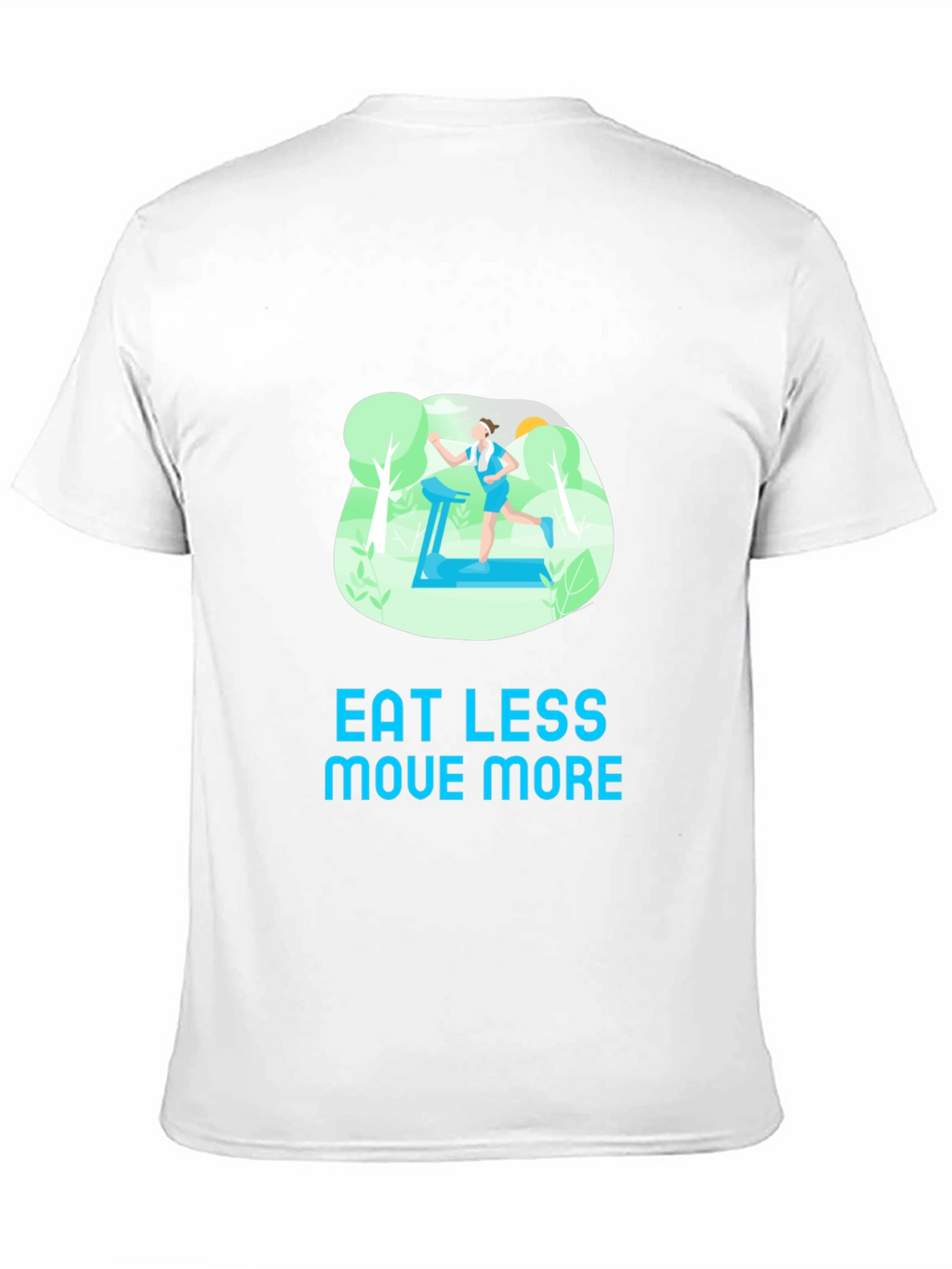 Eat Less Move More Black T-Shirt