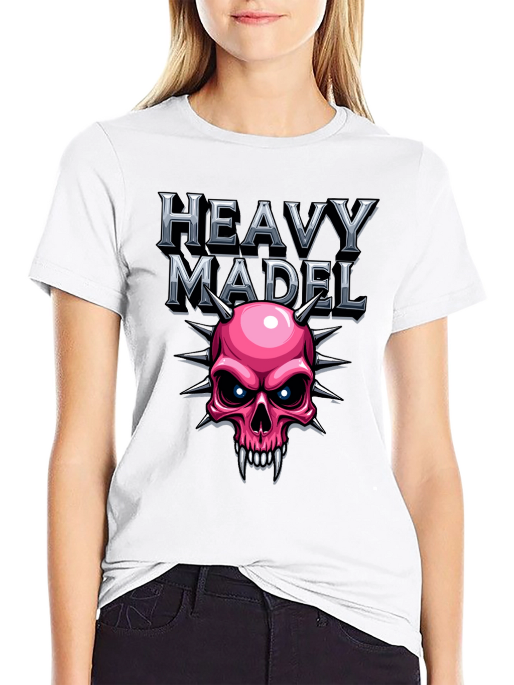 Heavy Madel Graphic T-Shirt - Skull Design