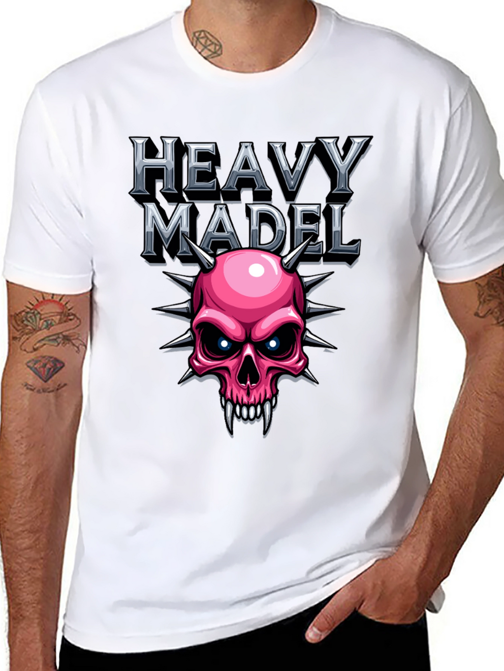 Heavy Madel Graphic T-Shirt - Skull Design