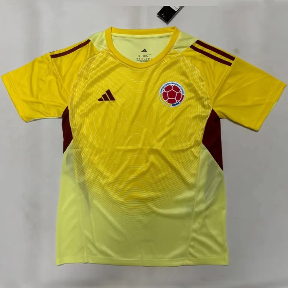 2026/27 Colombia Yellow Goalkeeper Fans Soccer Jersey Front