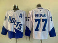 Men's Tampa Bay Lightning Victor Hedman #77 White Player Game Jerseys