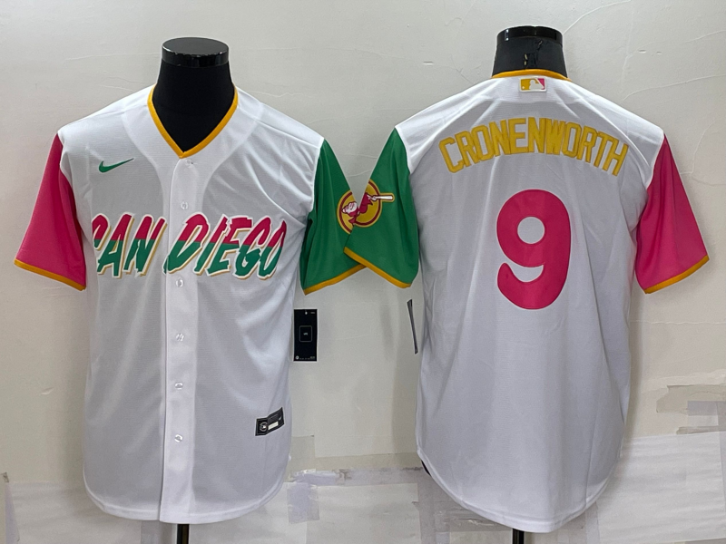 Men's San Diego Padres Jake Cronenworth #9 White Player Stitched Jerseys