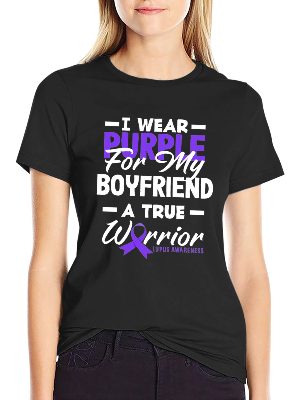 Purple Warrior Lupus Awareness Graphic T-Shirt
