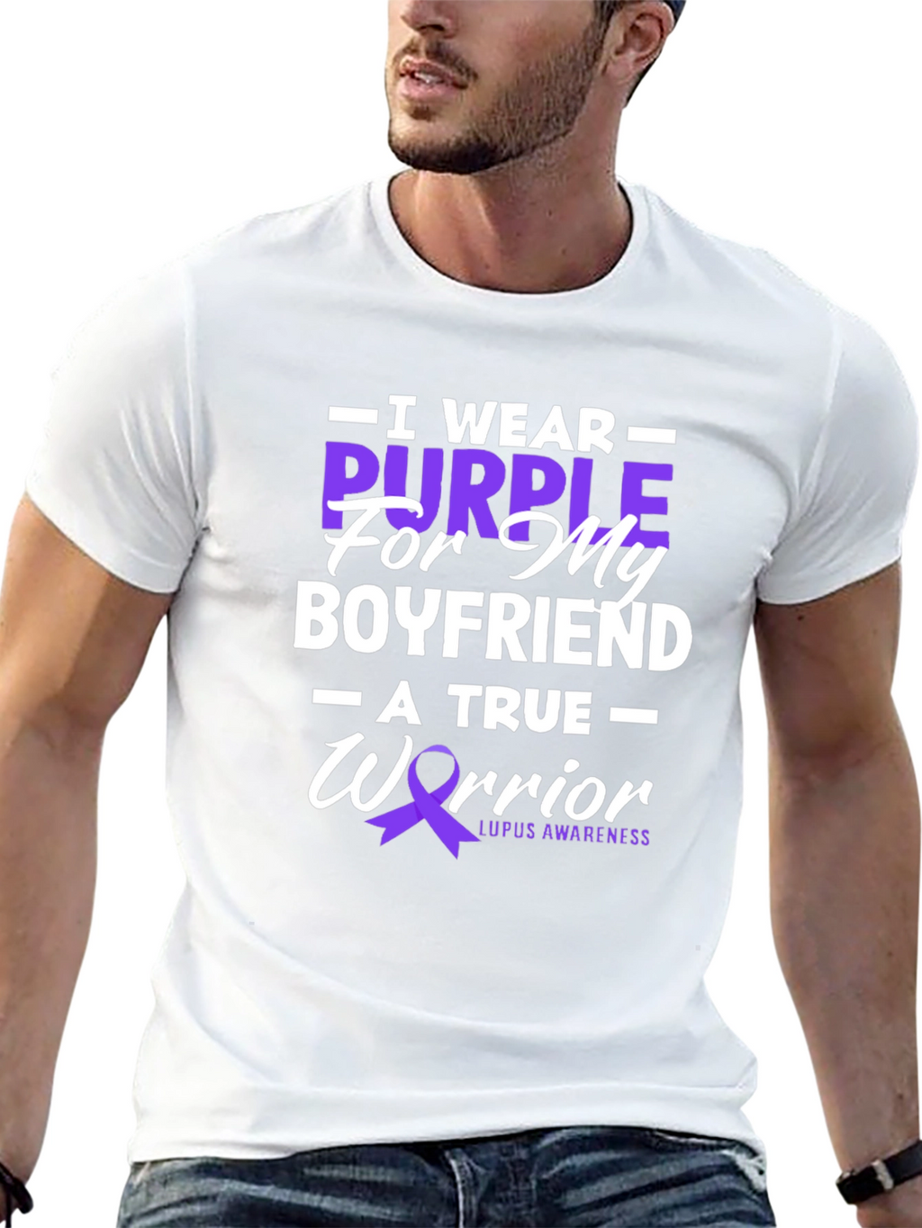Purple Warrior Lupus Awareness Graphic T-Shirt