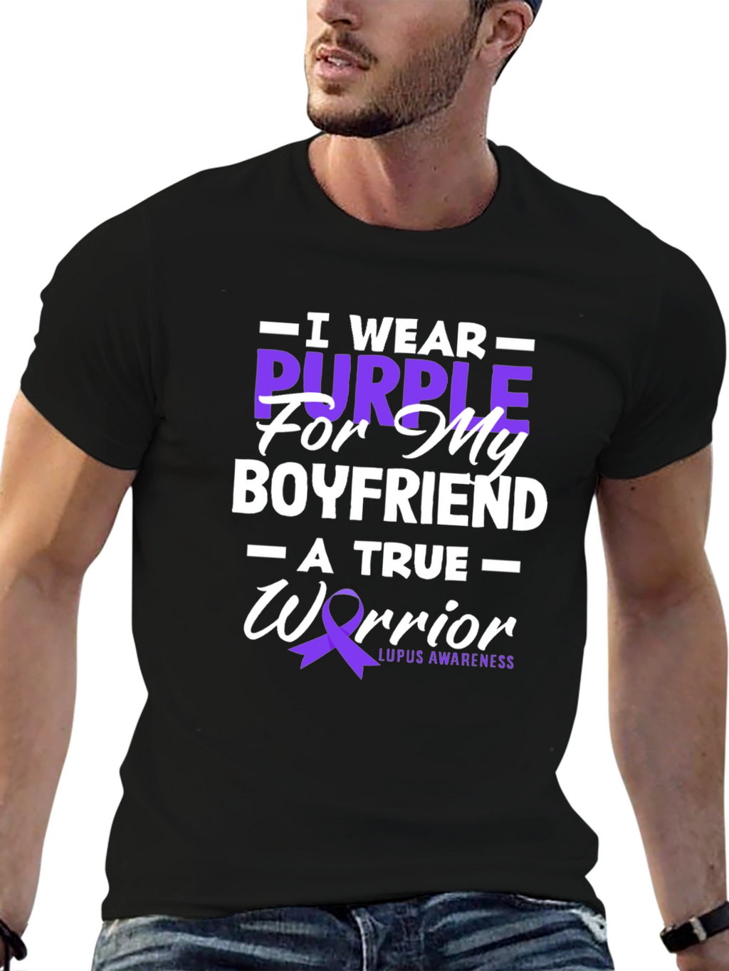 Purple Warrior Lupus Awareness Graphic T-Shirt